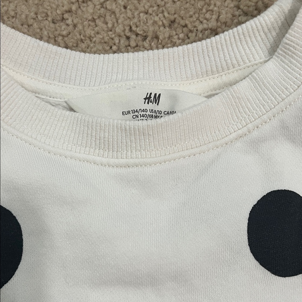 H&M Kids Polka Dot Sweatshirt - Black and White - Picture 2 of 3